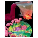 Flamingo Lights & Plate