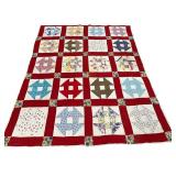 Beautiful Hand Stitched Monkey Wrench Quilt