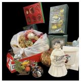 Huge Box Vintage Glass Ornaments & More