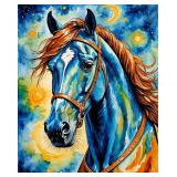 Azure Equine III LTD EDT Canvas by Van Gogh LTD