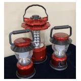 3 Pc Smart Home Red Lantern Set