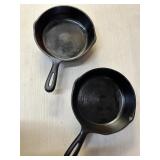 (2) Cast Iron Skillets