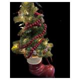 Table Top Lighted Tree in Santaï¿½s Boot