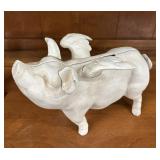 Cast Iron Flying Pig Bank