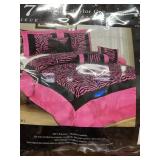 Q Ashley Taylor Black & Purple 7 pc Comforter Set