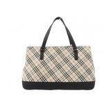 Burberry Black Nova Check Tote Bag