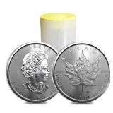 One Ounce .999 Silver Canadian Silver Maple Leaf