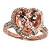 Genuine 2.00 ct Morganite Designer Ring