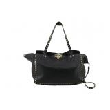 Valentino Black Studded 2 Way tote Bag