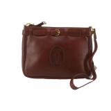 CARTIER Leather Mast Line Shoulder Bag