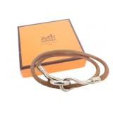 Hermes Double Jumbo Leather  Bracelet
