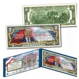 Donald Trump 47th President Flag $2 Bill