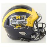Autographed JJ McCarthy Wolverines Helmet
