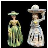 Rare Vintage (1950s)  Napkin Holder & Candle