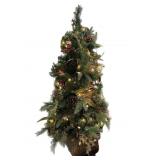 Beautiful 4 ï¿½  Potted Lighted Tree wï¿½ Pine Cones