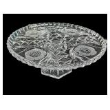 11.5 ï¿½ Heavy Etched Crystal Cake Stand