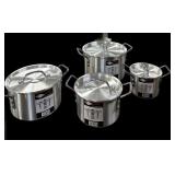 New Alu Stock Pot Set: 2 Qt, 3.5 Qt, 5.5 Qt & 8