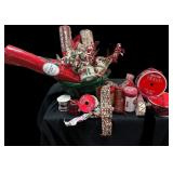 Hundreds of Dollars in Christmas Ribbons, Mesh
