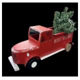 Metal Red Christmas Truck wï¿½ Tree