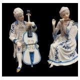 Blue & White Colonial Couple
