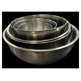 Preowned 6 Stainless Steel Mixing Bowls