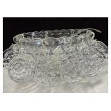 Federal Glass Punch Bowl wï¿½ 12 Cups