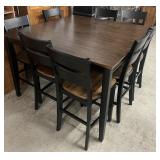 Ashley Bar Height Table And Eight Chairs