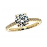 14k Gold 2.24 ct Round Brilliant Lab Diamond Ring