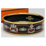 Hermes GM Enamel Horse Motif Bracelet