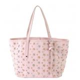 Jimmy Choo Pink Leather Studded Shoulder Bag