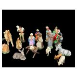 (17) Pc Vintage  Nativity Set