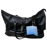 Joy Mangano Wheeled Leather Duffle Bag