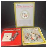 (3) PCS Vintage Children Christmas Song Books