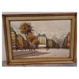 The W. J Burger Co Original Oil Painting "Paris"