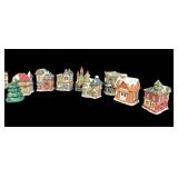(8) Pc Christmas Village & Tree