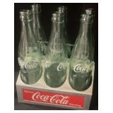 (7) PCS Antique Coca- Cola Bottles And Carrying