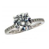 14k Gold 2.57 ct Round Brilliant Lab Diamond Ring