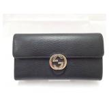 Gucci Interlocking G Caviar Skin Bifold Wallet