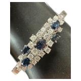 18kt Gold 3.80 ct Sapphire & Diamond Bracelet