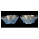 (2) Blue Serving Bowls