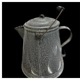 Huge Granite Coffee Pot