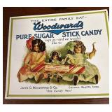 Metal Woodward!s Stick Candy Metal Sign