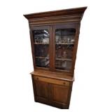 Oak Glass Front China Cabinet
