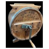 Antique Wood Cylinder Butter Churn