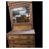 Marble Top Dresser wï¿½ Mirror