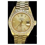 18kt Gold Oyster Perpetual Datejust Lady President