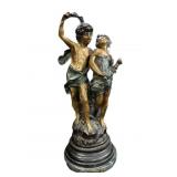 22 ï¿½ Young Lovers by MOREAU Bronze Statue