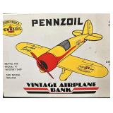 VINTAGE AIRPLANE BANK DIE CAST METAL