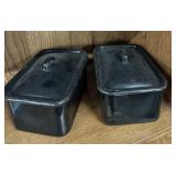 2 Granite Ware Cooking Containers
