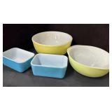 (4) PYREX BOWLS